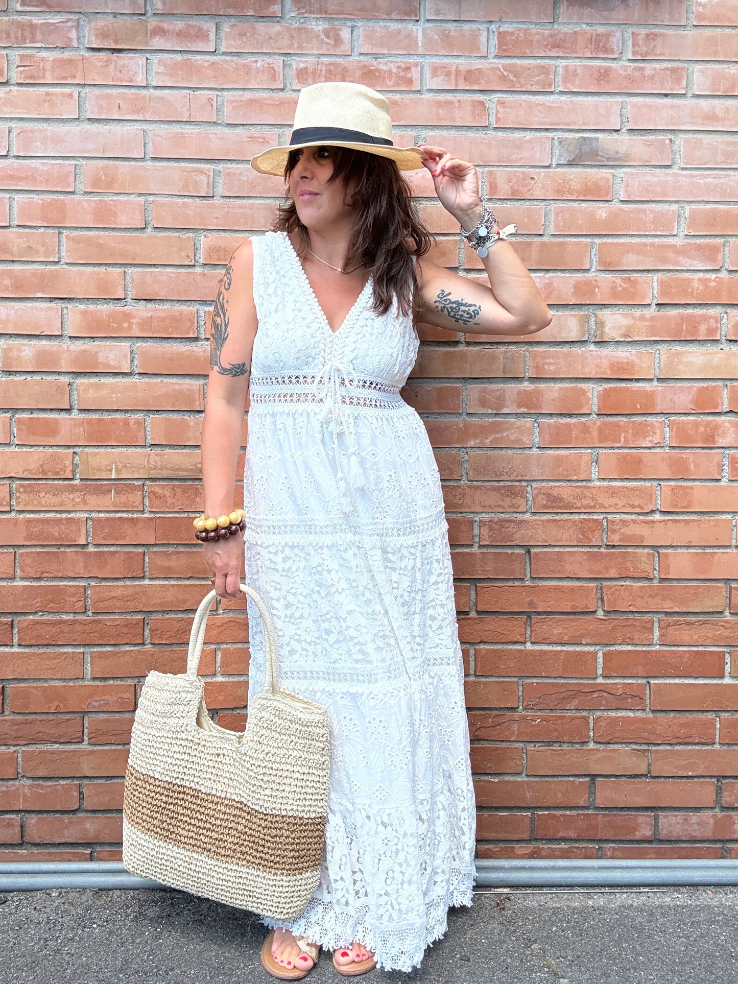 Abito pizzo a balze Susy Mix