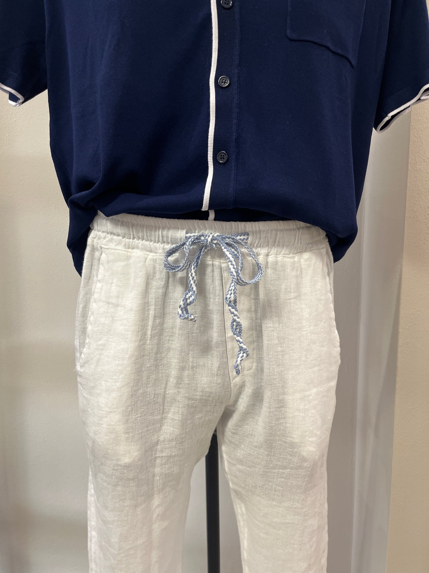 Circus Red Pantalone Lino Bianco