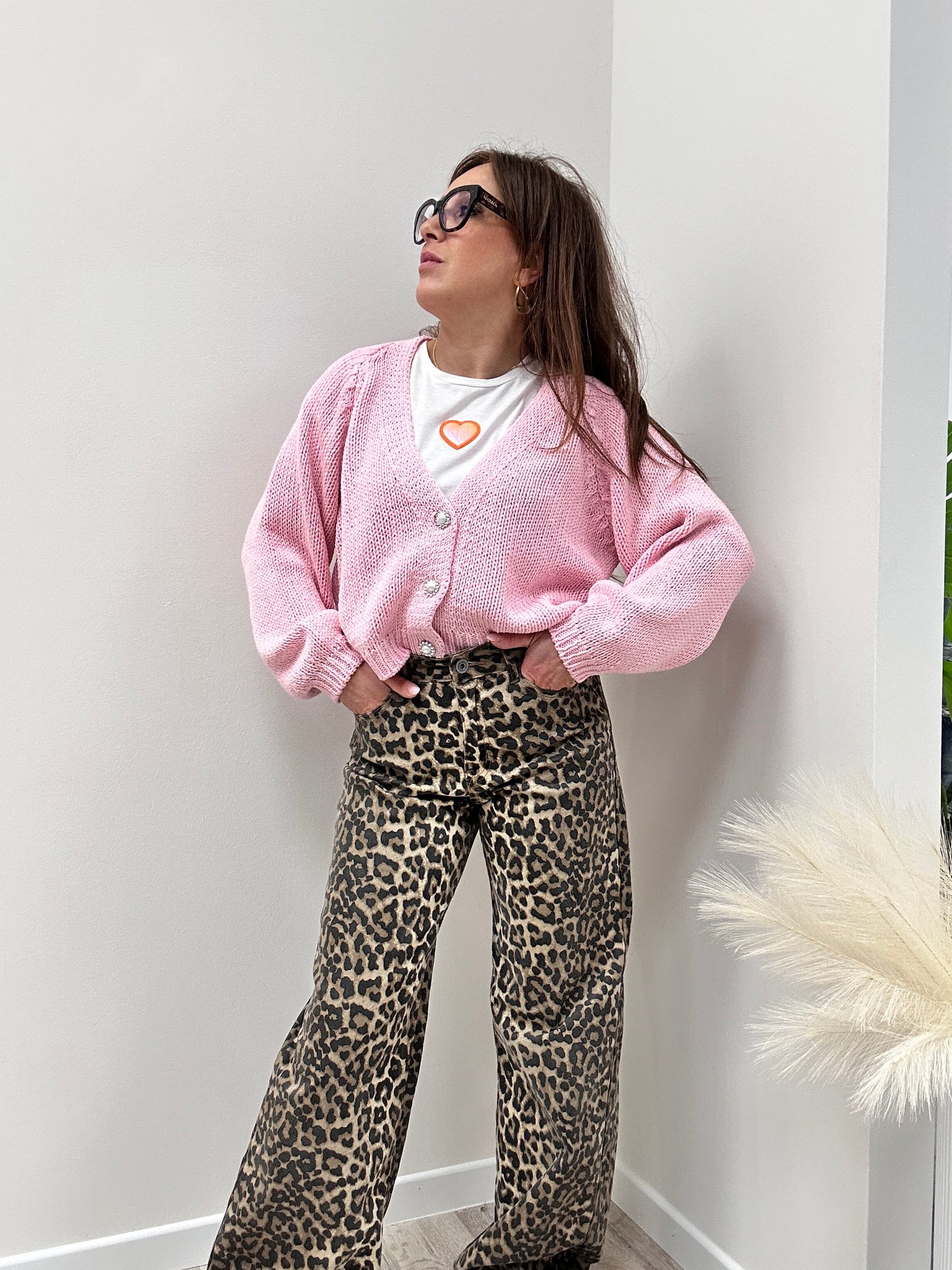 Haveone Cardigan Gioiello Rosa