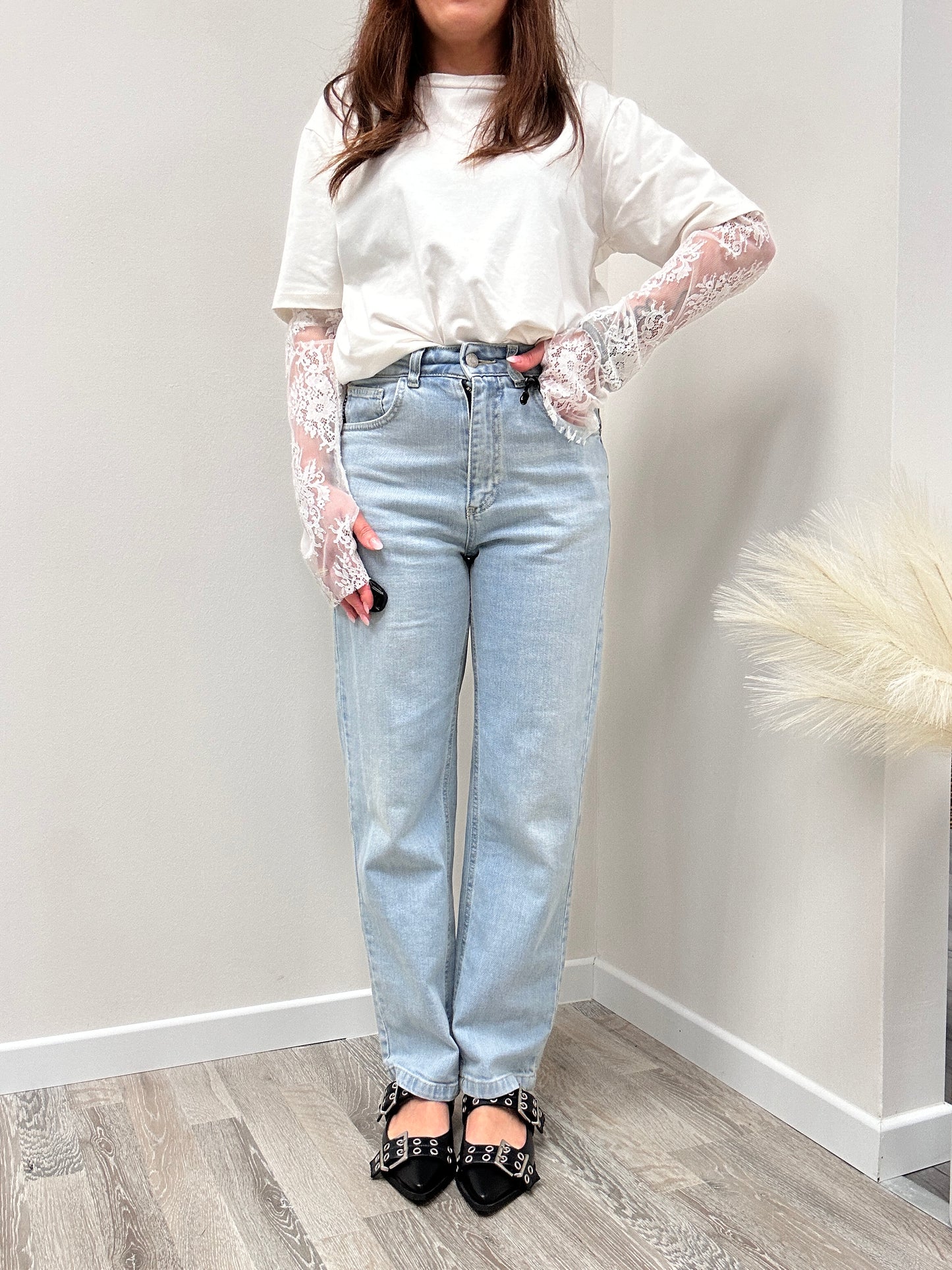 Haveone Denim Mom Fit Louis chiaro