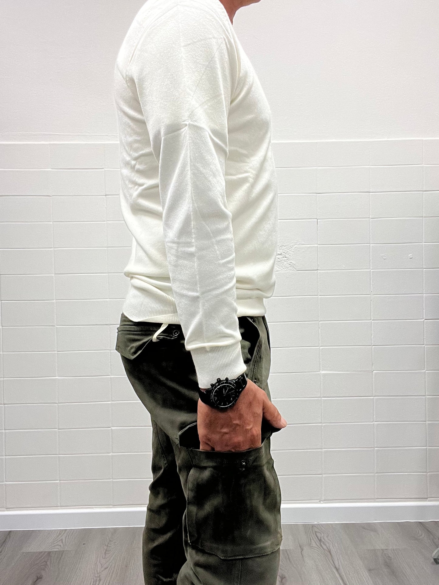 Pantalone Cargo Slim Fit Verde Militare Gianni Lupo