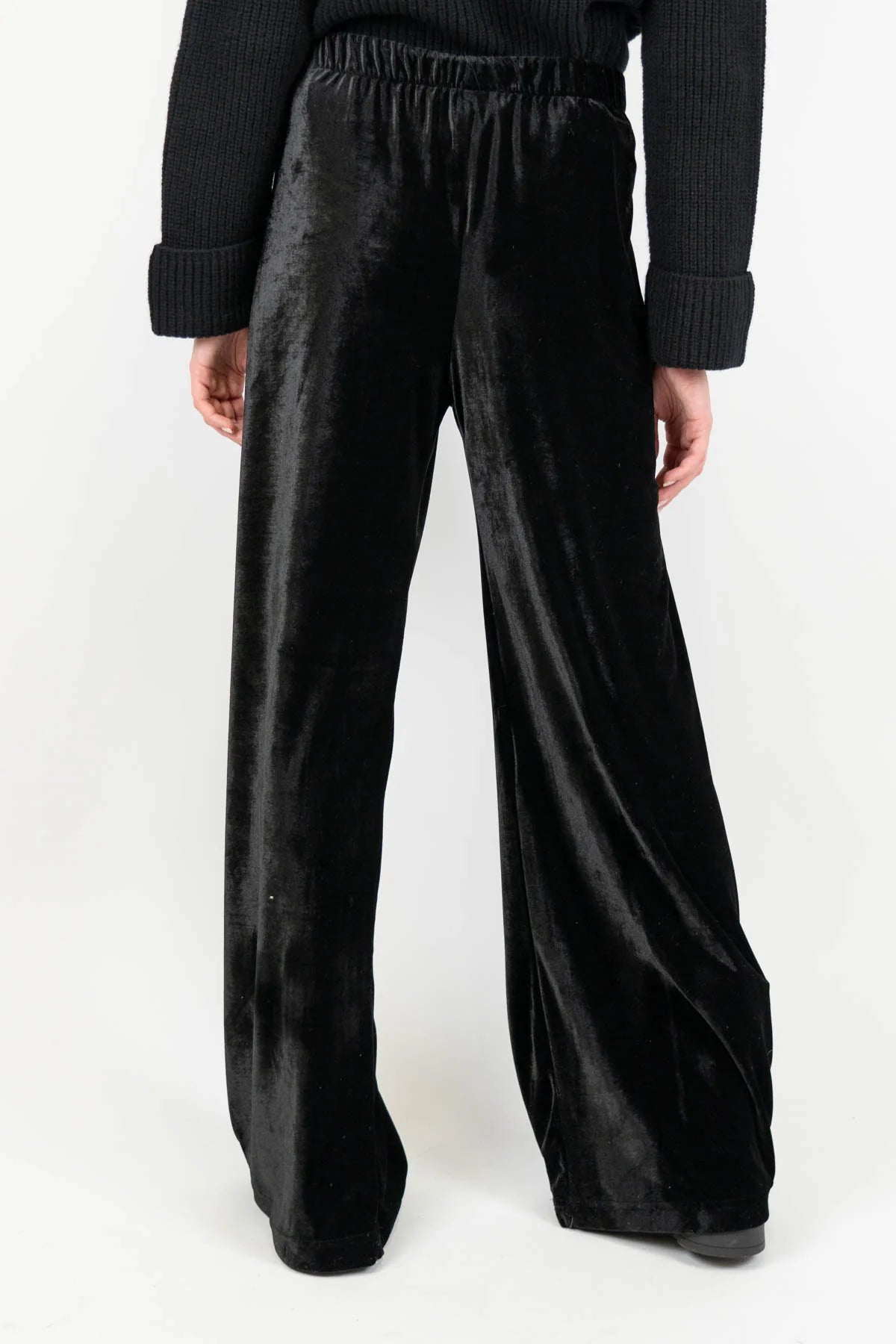 Pantaloni palazzo in ciniglia cangiante Haveone