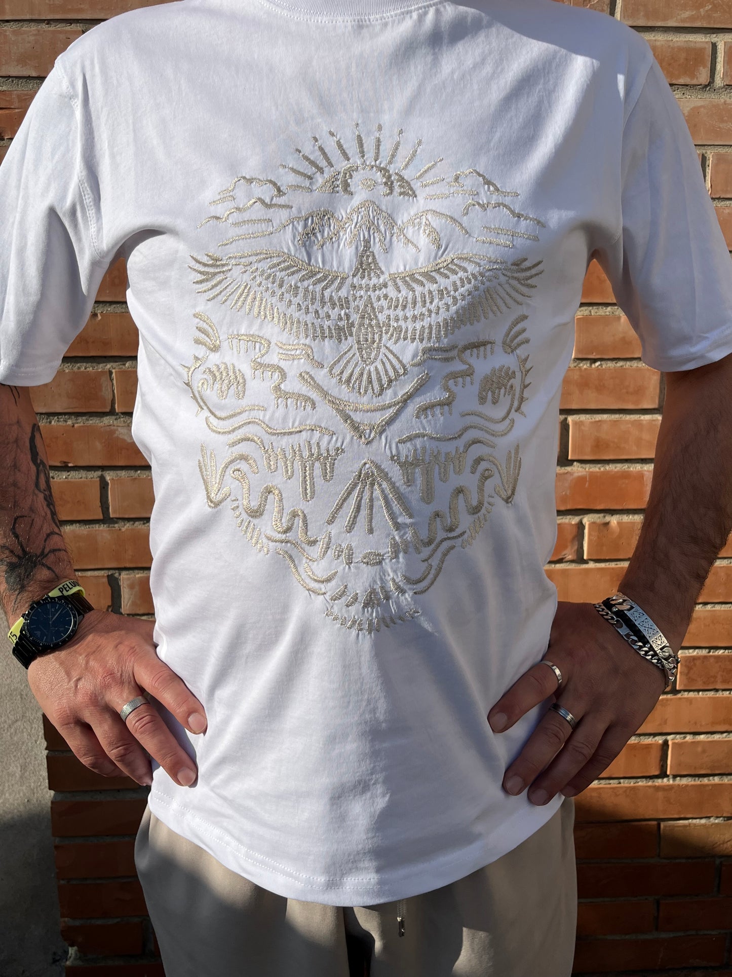 Gianni Lupo T-Shirt con Stampa Ricamata