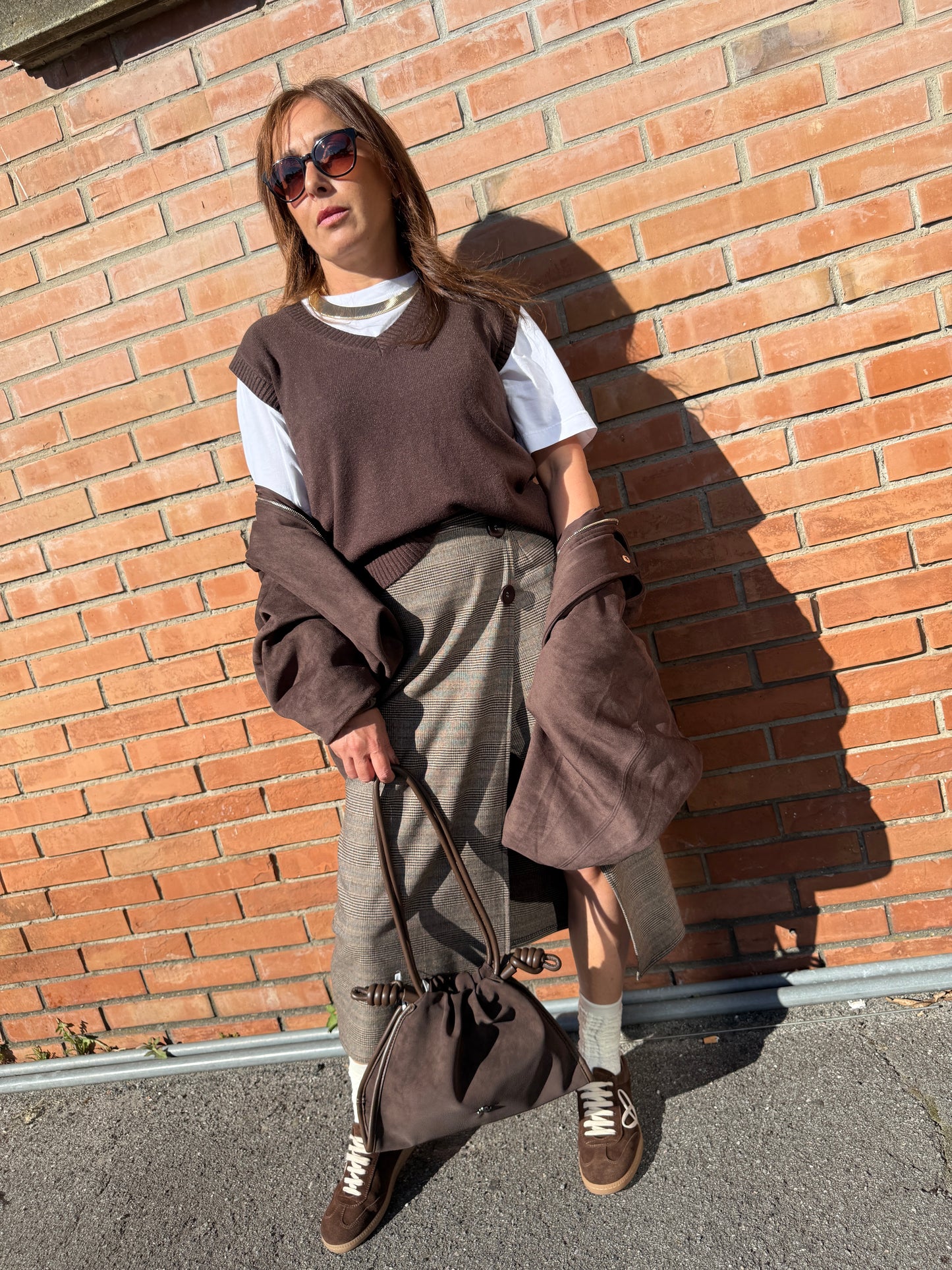Gilet scollo a V moro Kiki Six