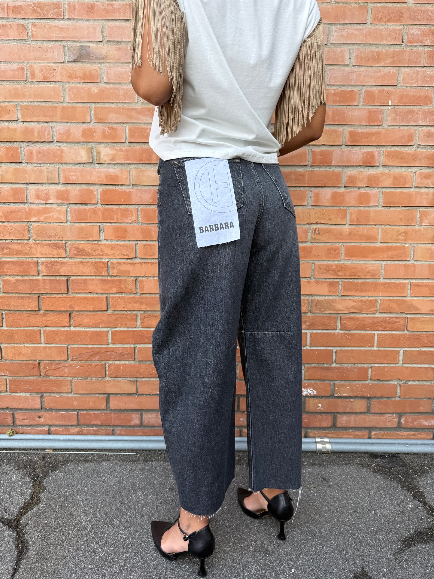 Jeans Barbara grigio rotture Haveone