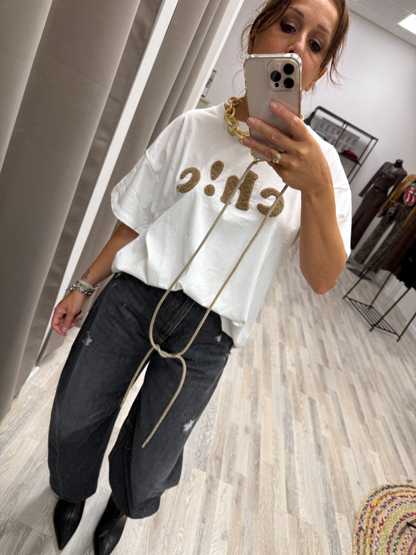 T-shirt Chic Susy Mix Bianco