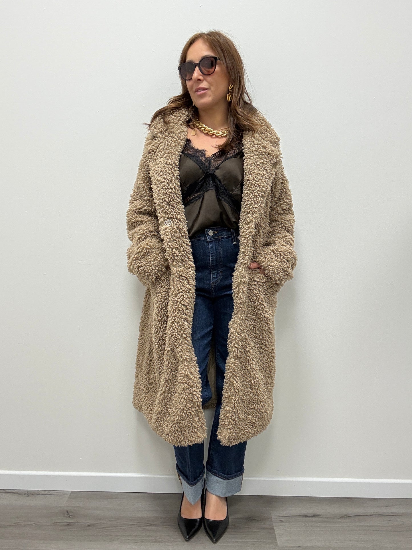 Cappotto Teddy tortora Susy Mix