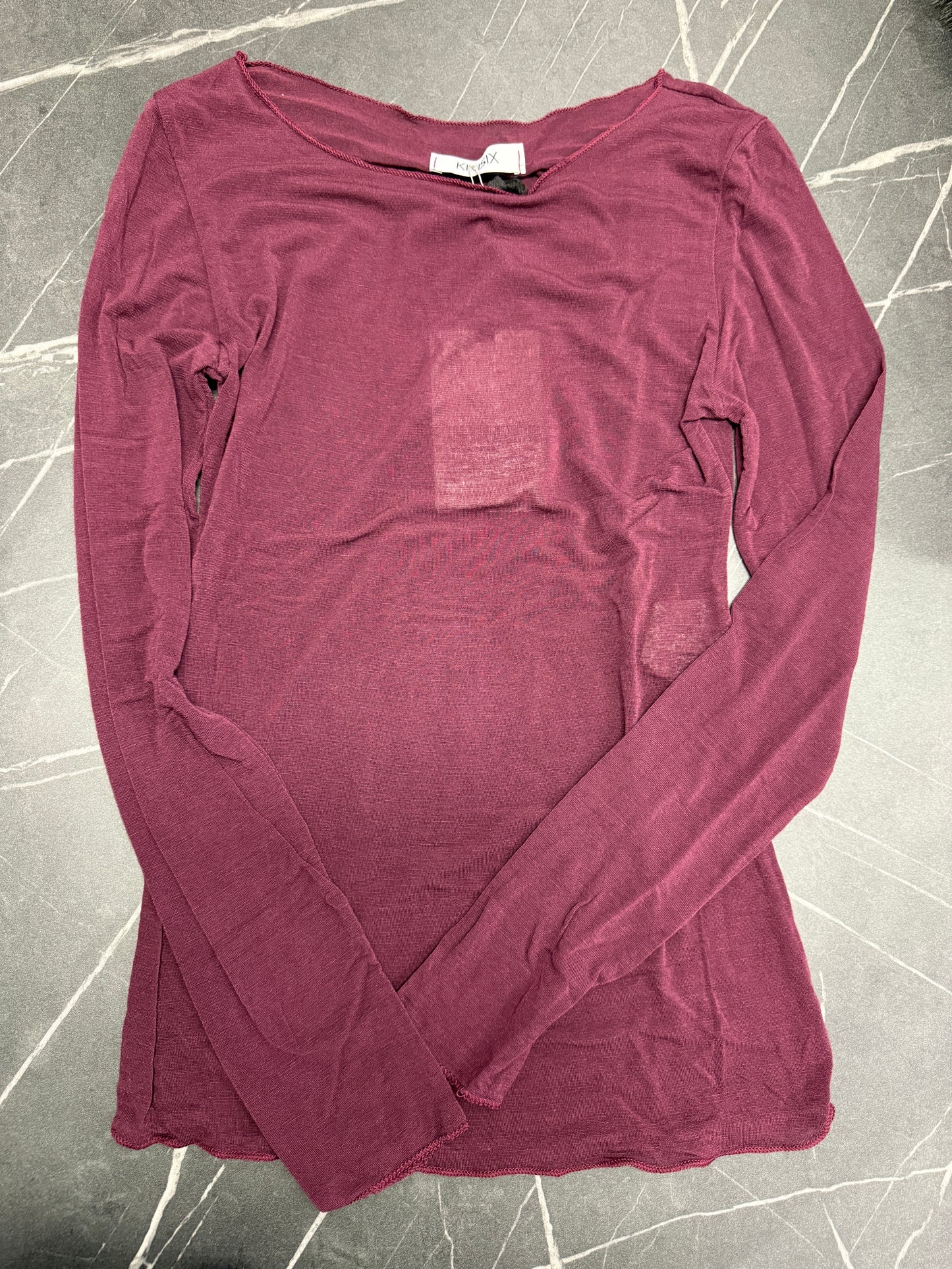 Maglia cachemire vino paricollo Kiki Six