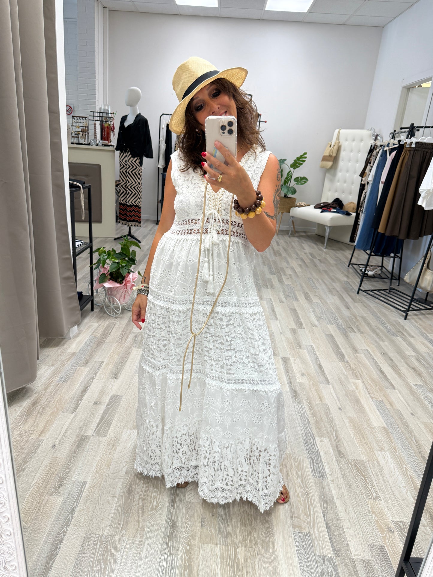 Abito pizzo a balze Susy Mix