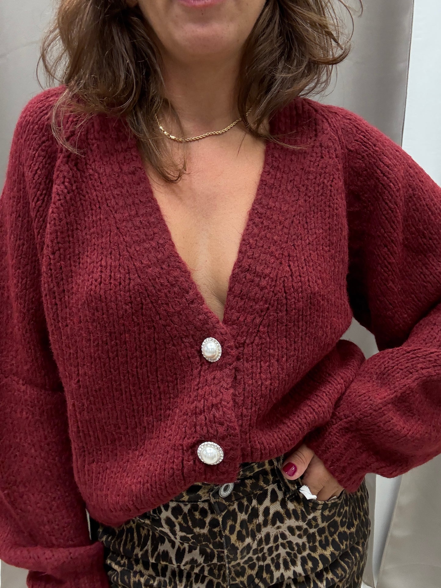 HaveOne Cardigan Gioiello Vino