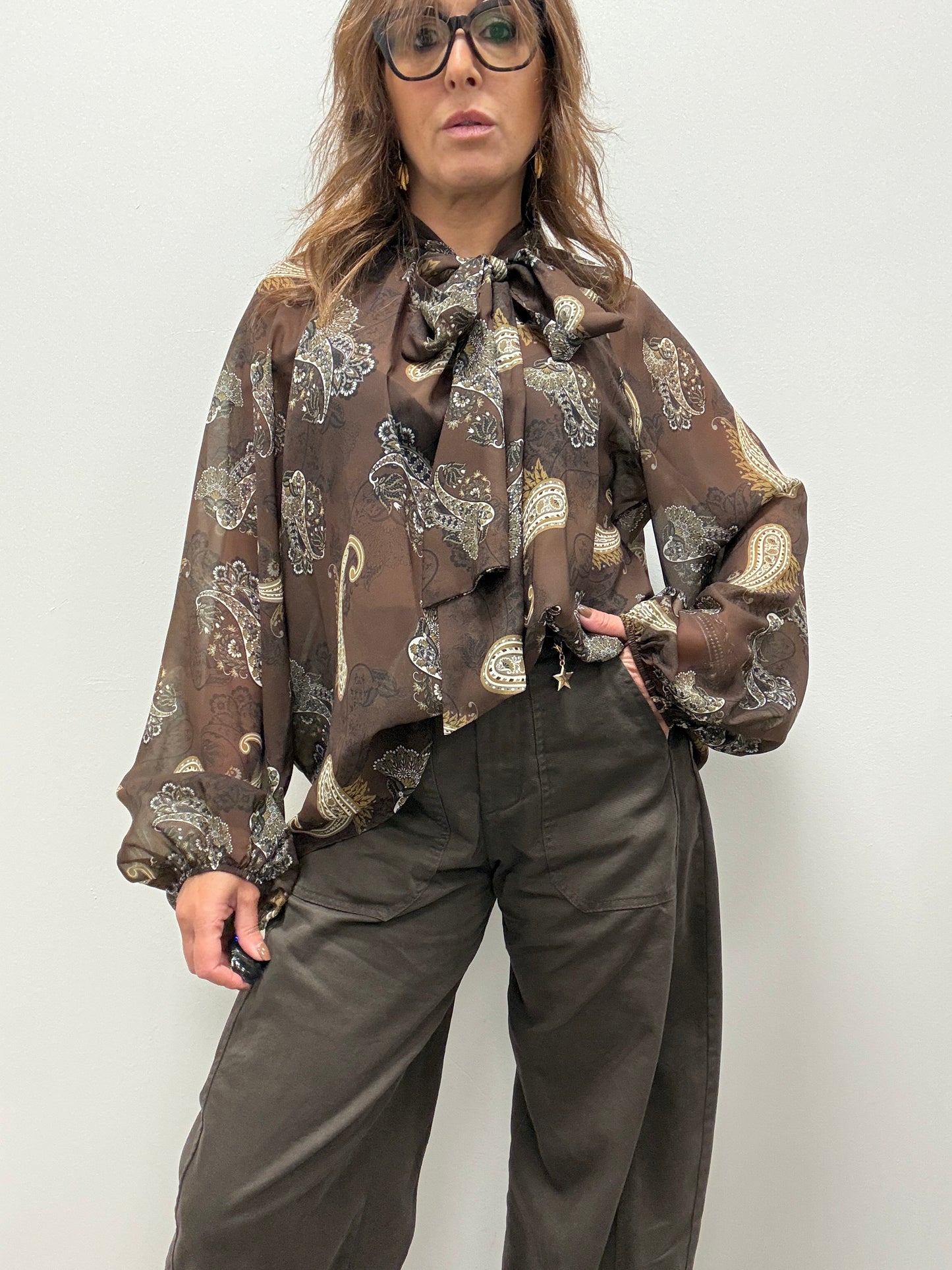 Camicia con fiocco Susy mix