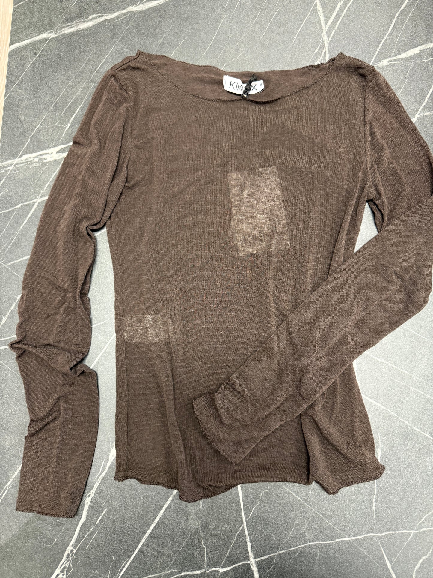 Maglia cachemire moro paricollo Kiki Six