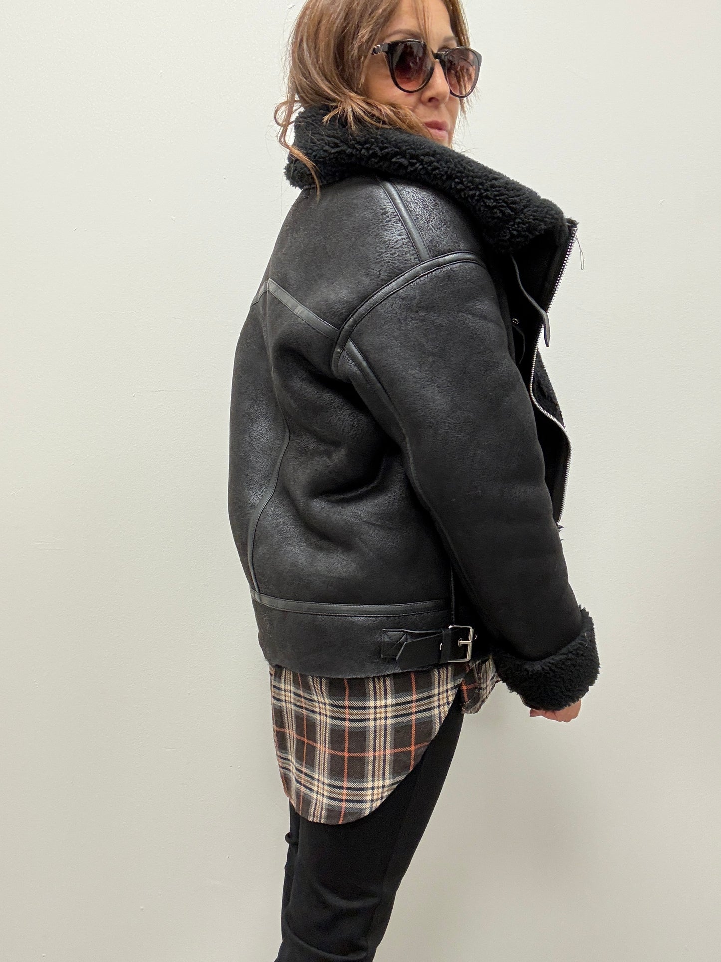 Montone Eco camoscio over Susy Mix nero