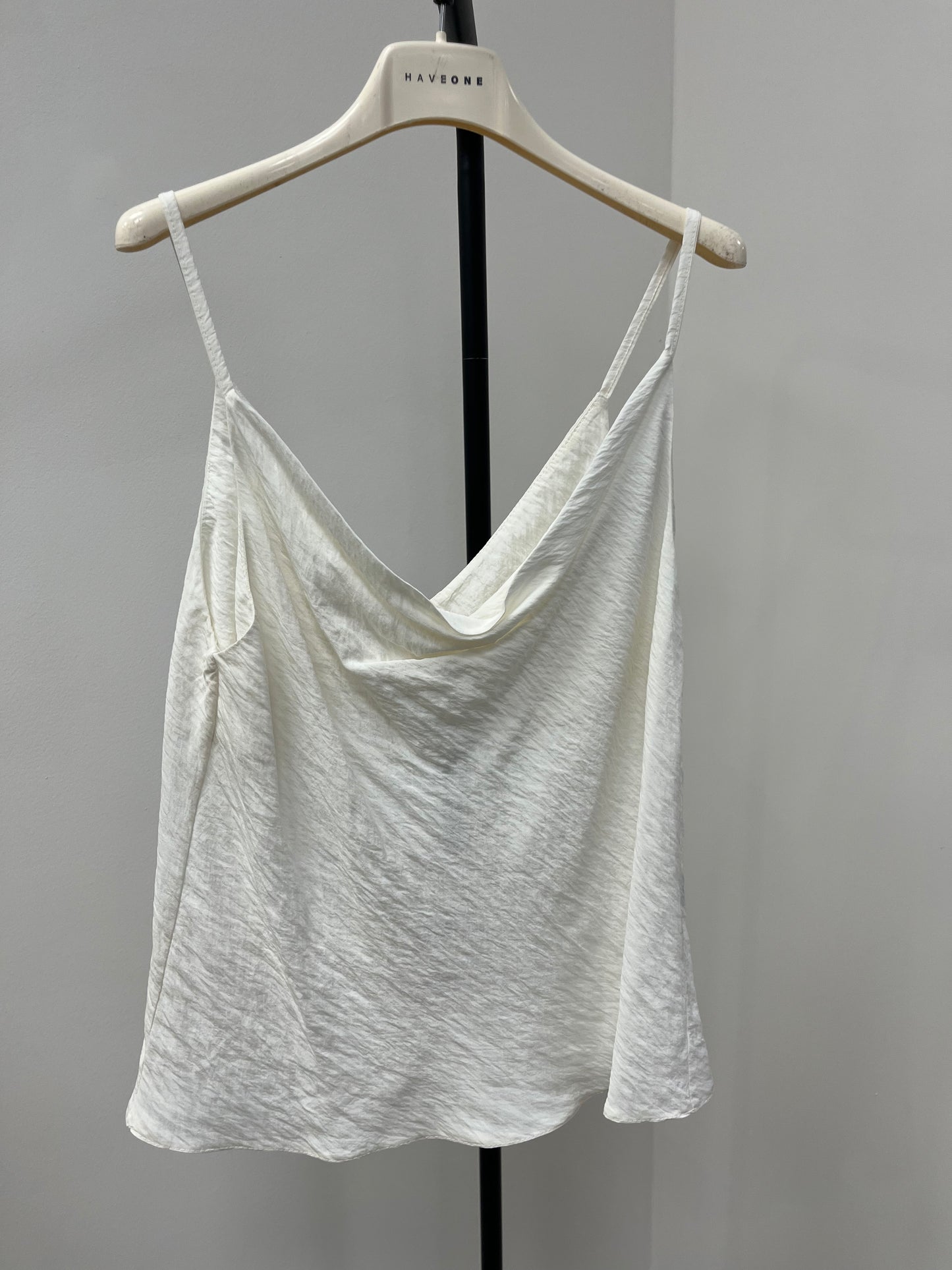 Haveone top in viscosa goffrata burro