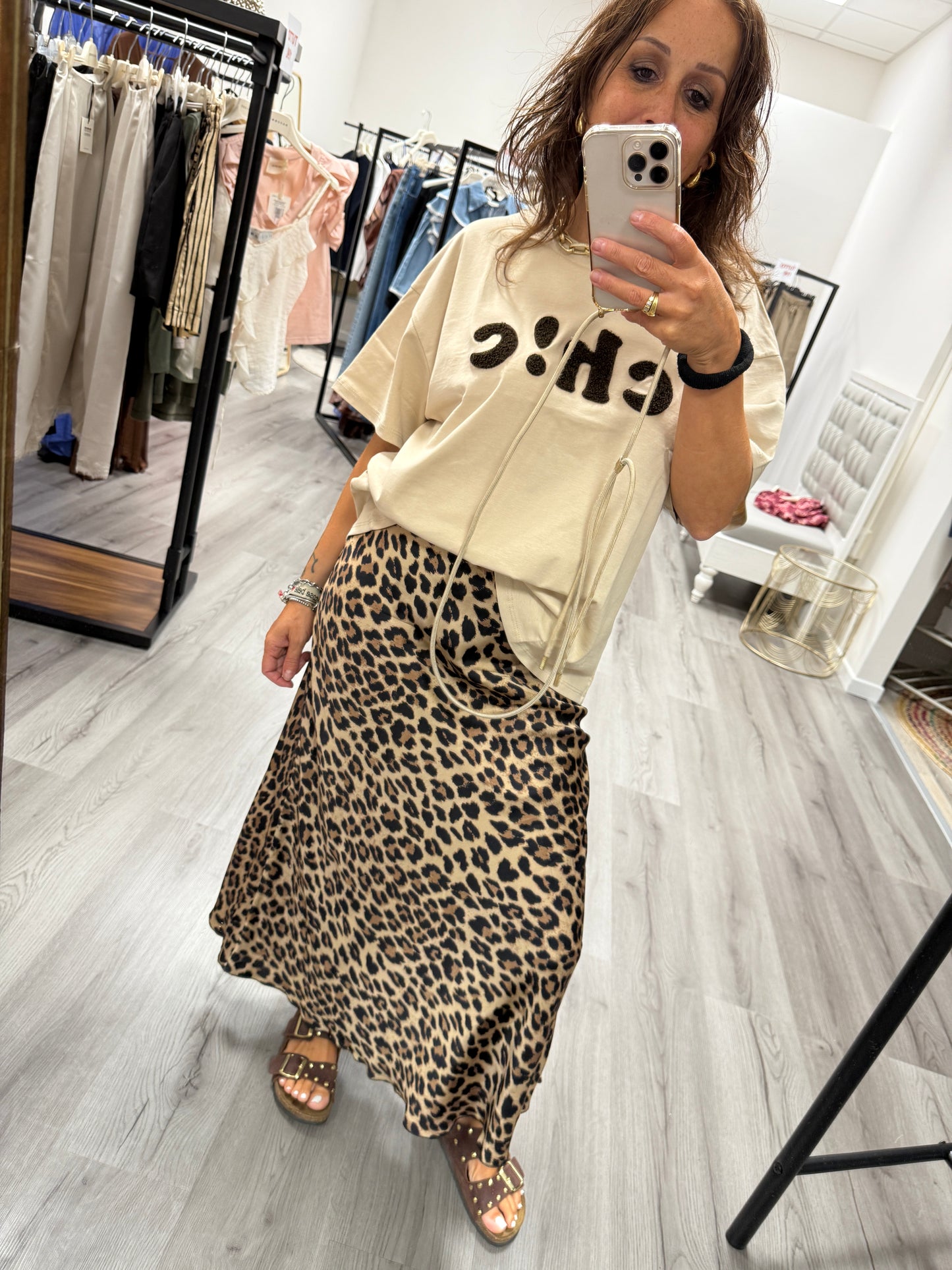 T-shirt Chic Susy Mix beige
