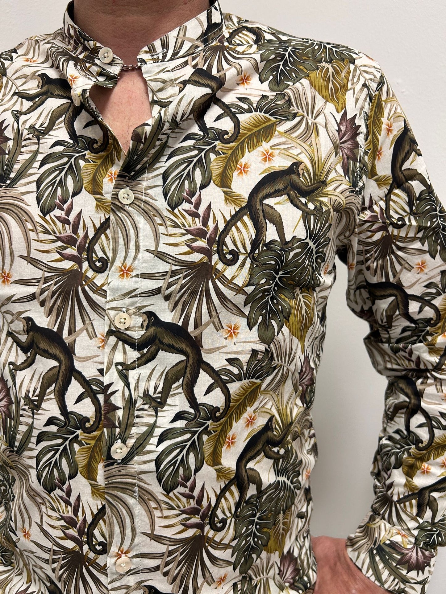 Gianni Lupo Camicia Fantasia scimmie