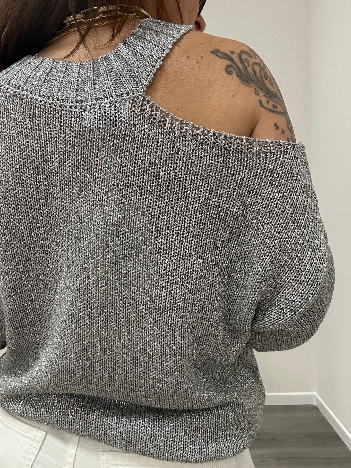 Susy mix maglia cut out Silver