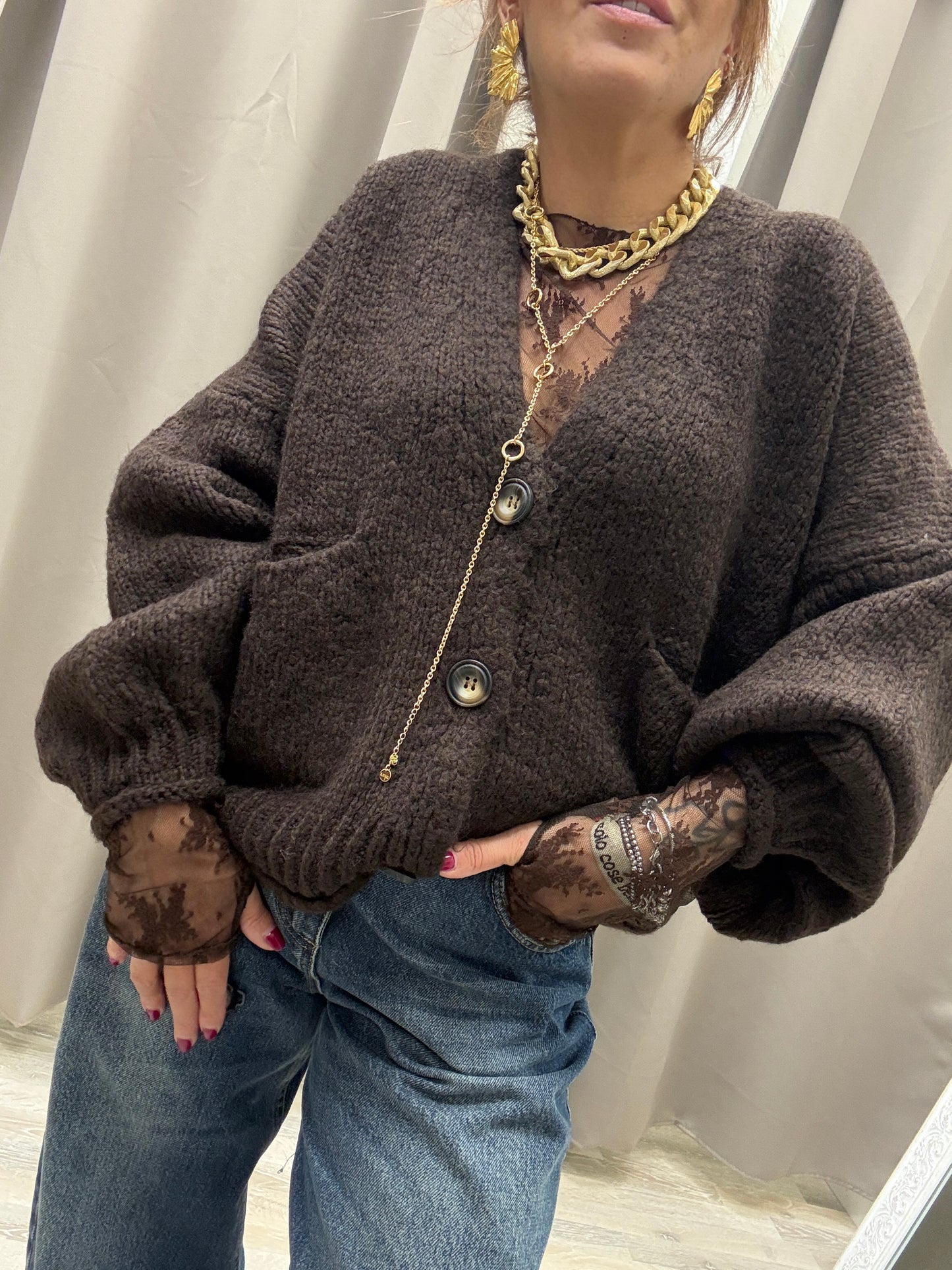 Cardigan Tre Bottoni HaveOne Moro