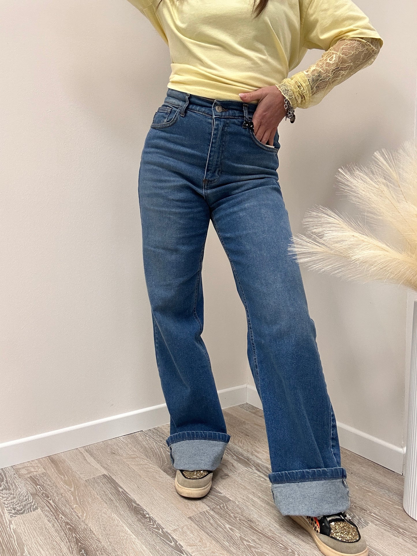 Haveone jeans straight-leg elasticizzato lavaggio medio LONDON