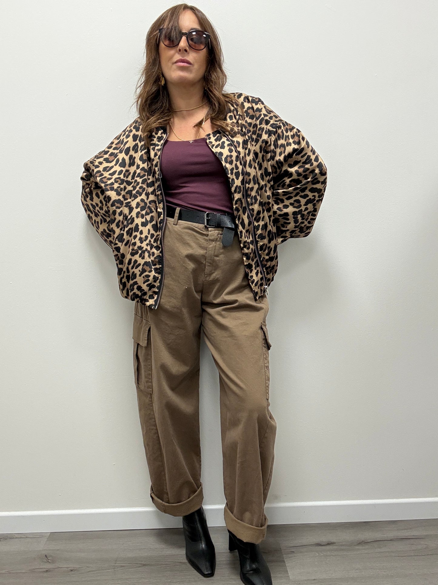 Pantaloni ovetto cargo Susy Mix fango