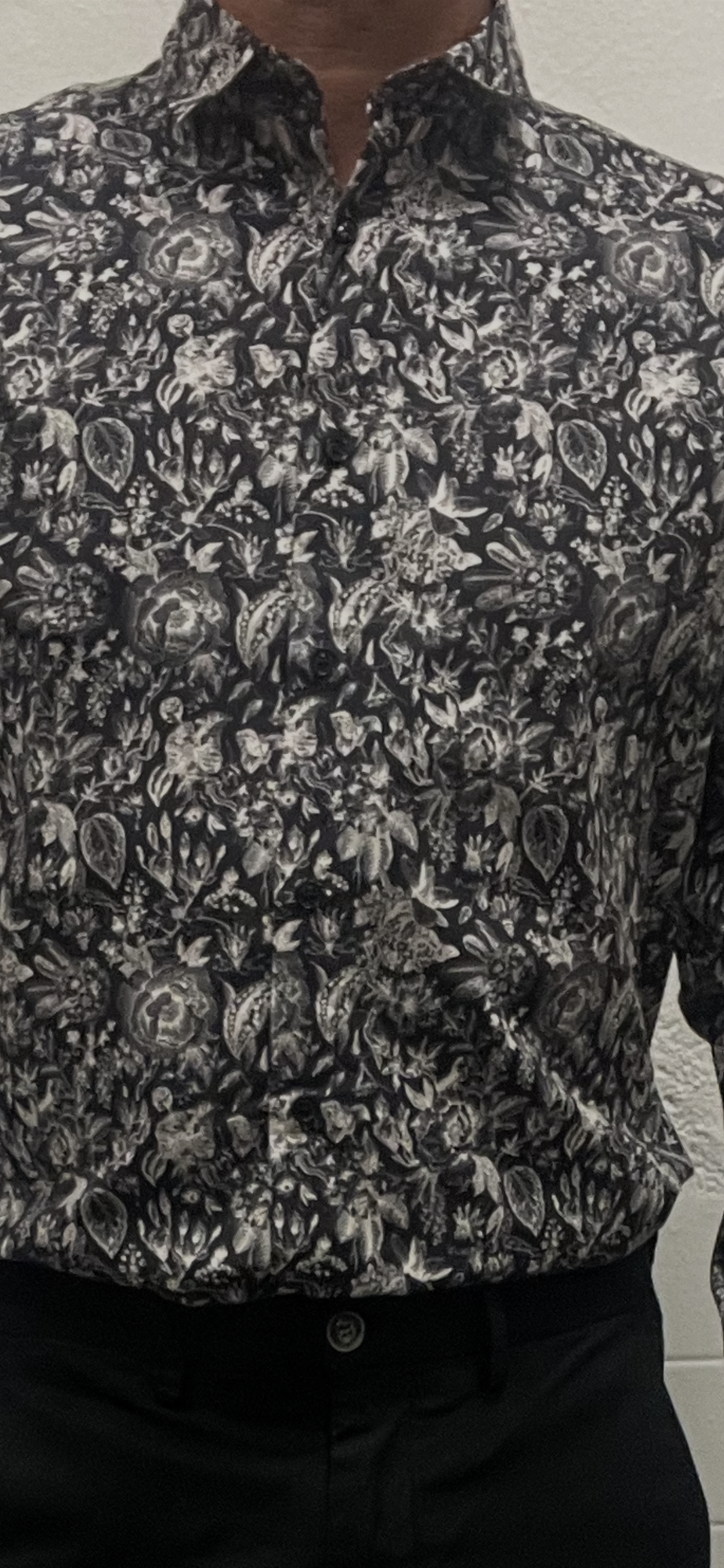 Camicia Fantasia Uomo Nera Gianni Lupo
