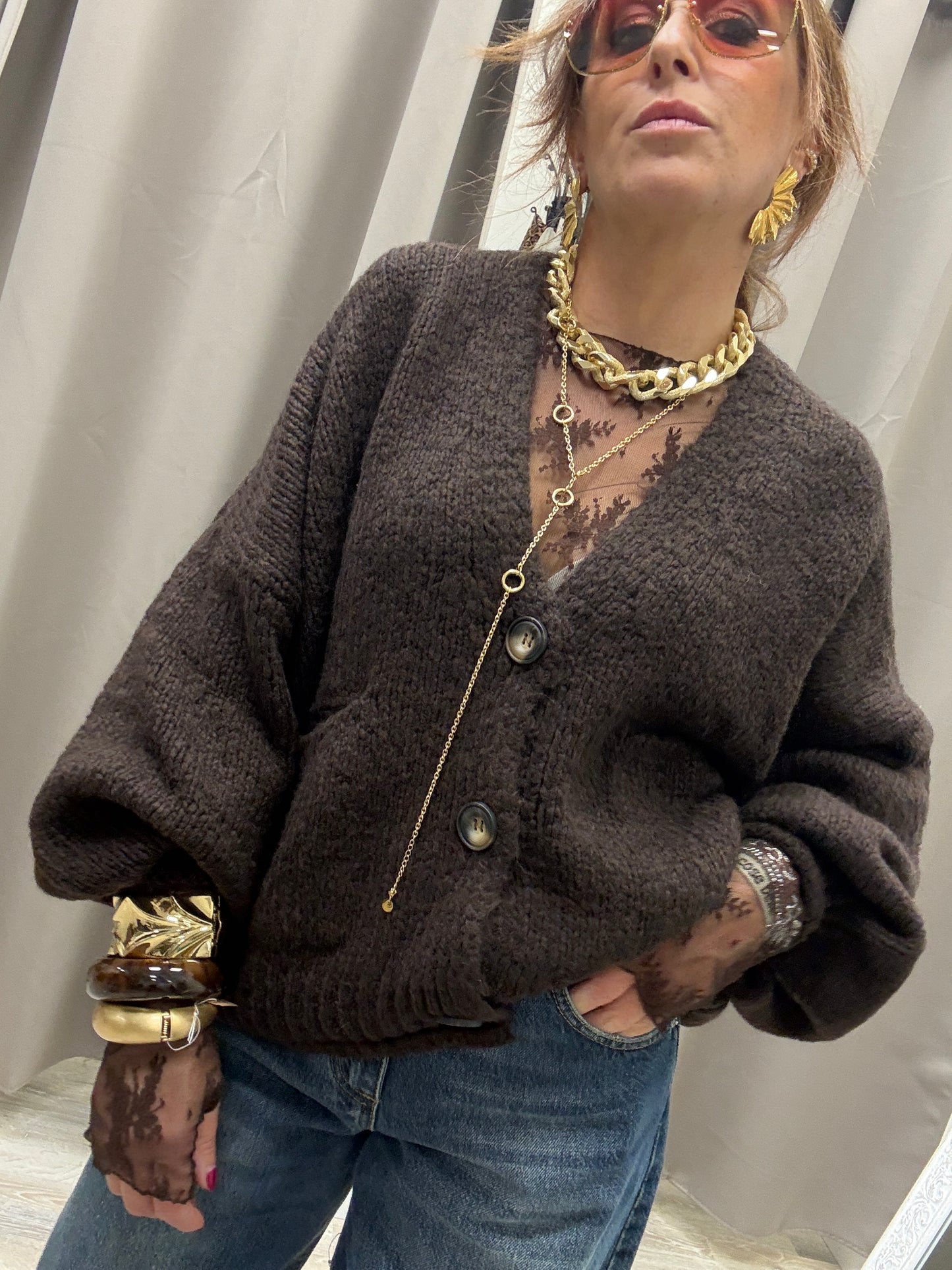 Cardigan Tre Bottoni HaveOne Moro