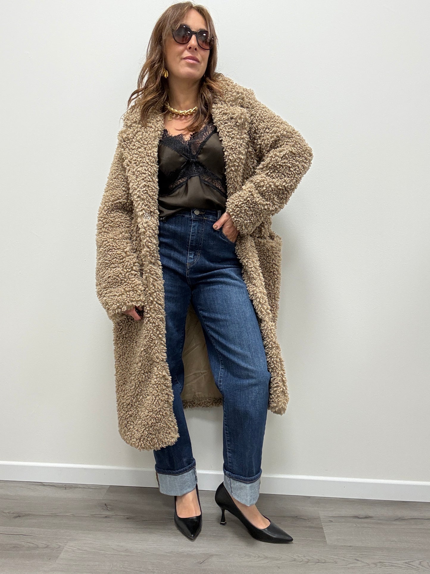 Cappotto Teddy tortora Susy Mix