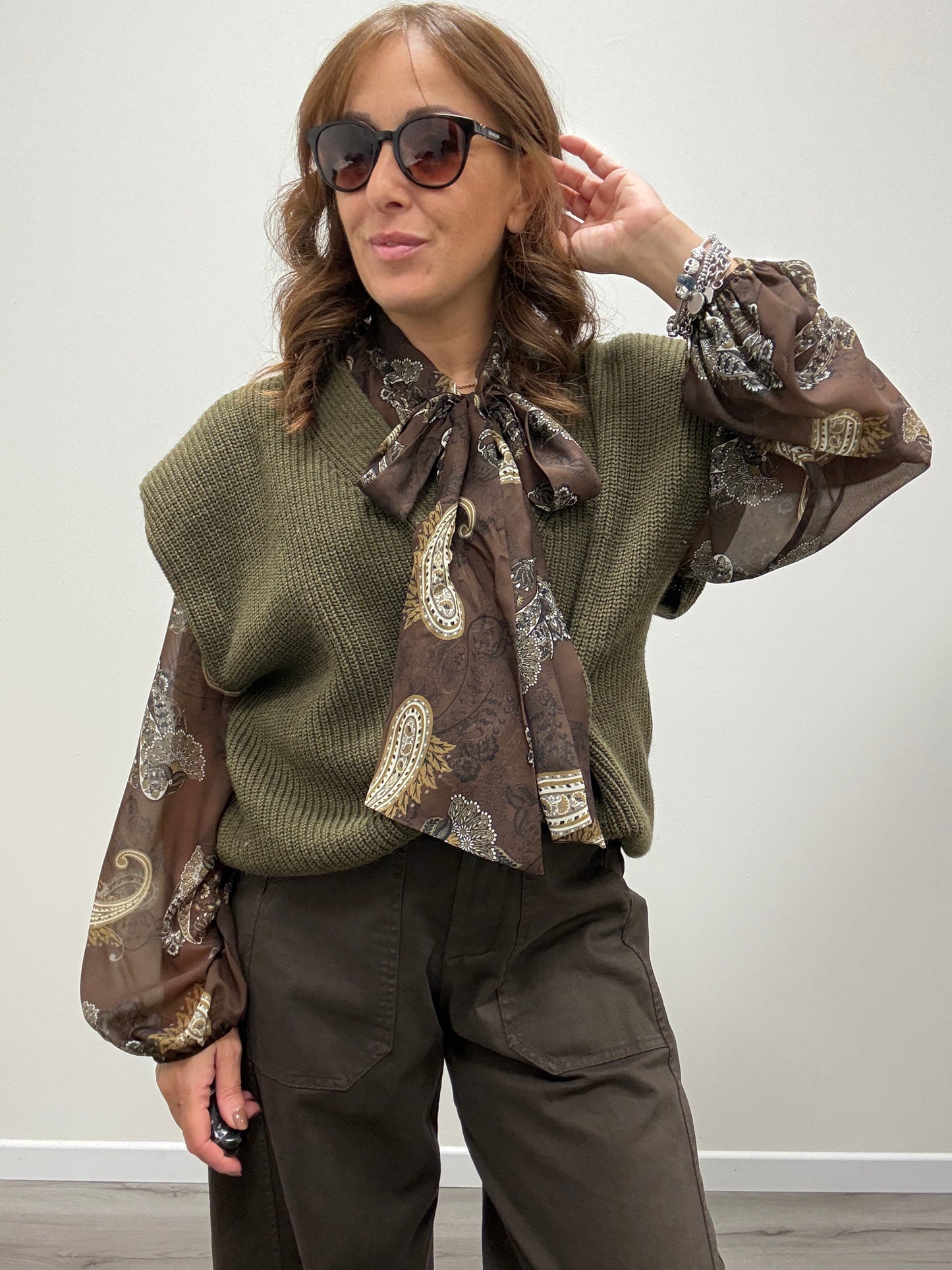 Camicia con fiocco Susy mix