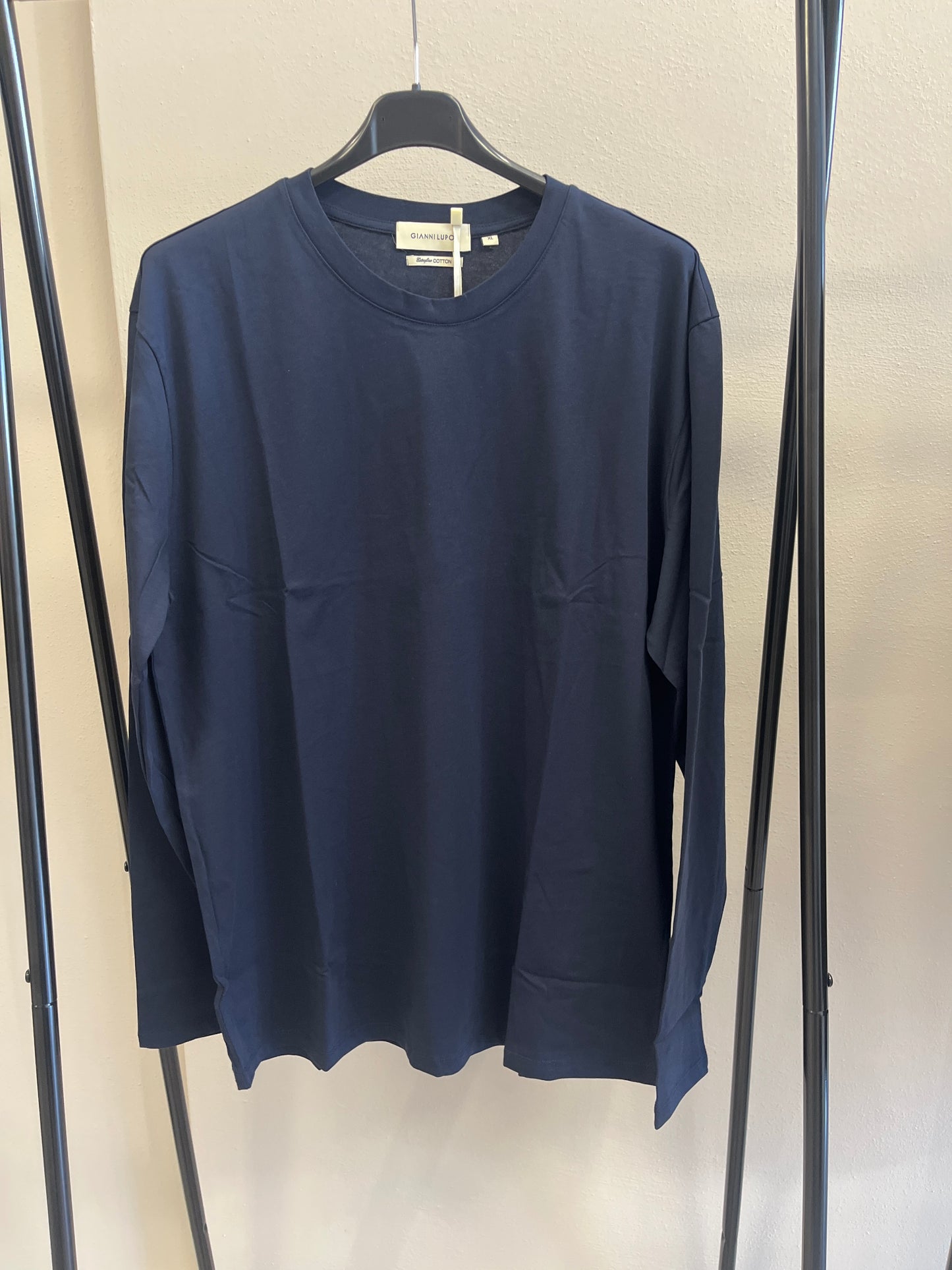 Gianni Lupo T-Shirt Manica Lunga Blu Navy