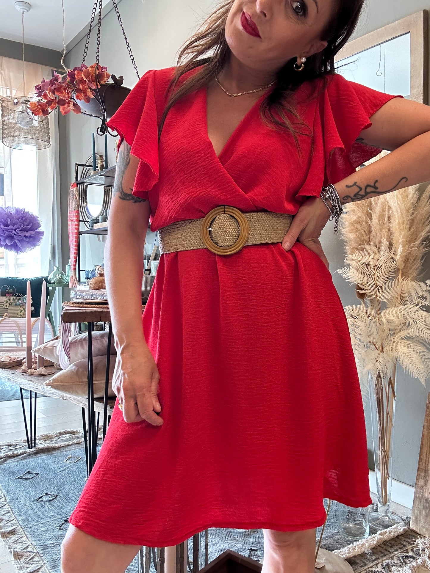 Susy Mix abito incrocio rosso