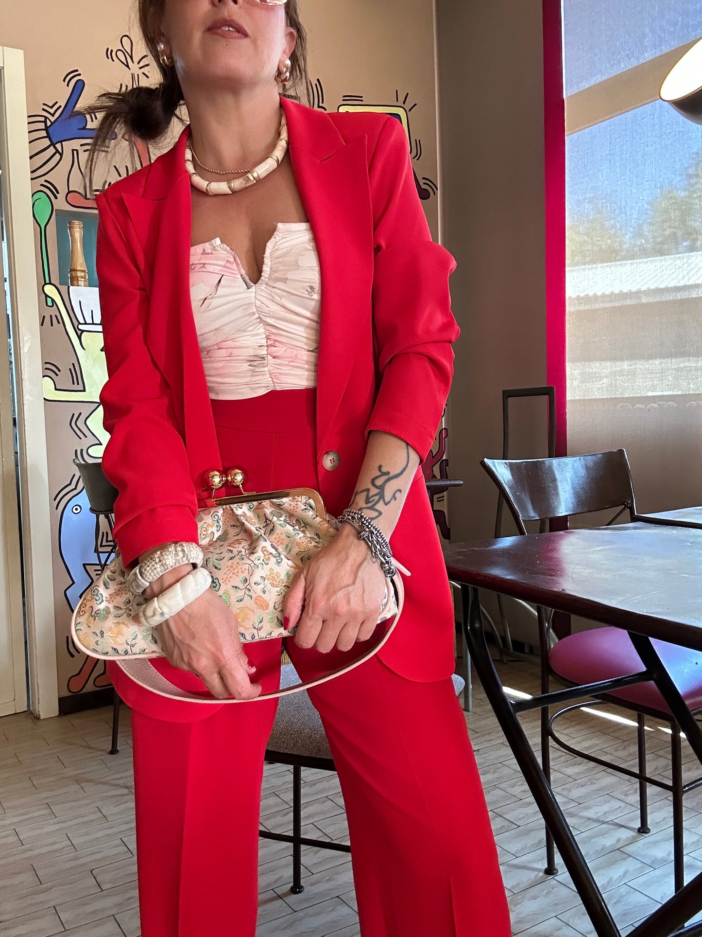 Susy Mix completo rosso in cady