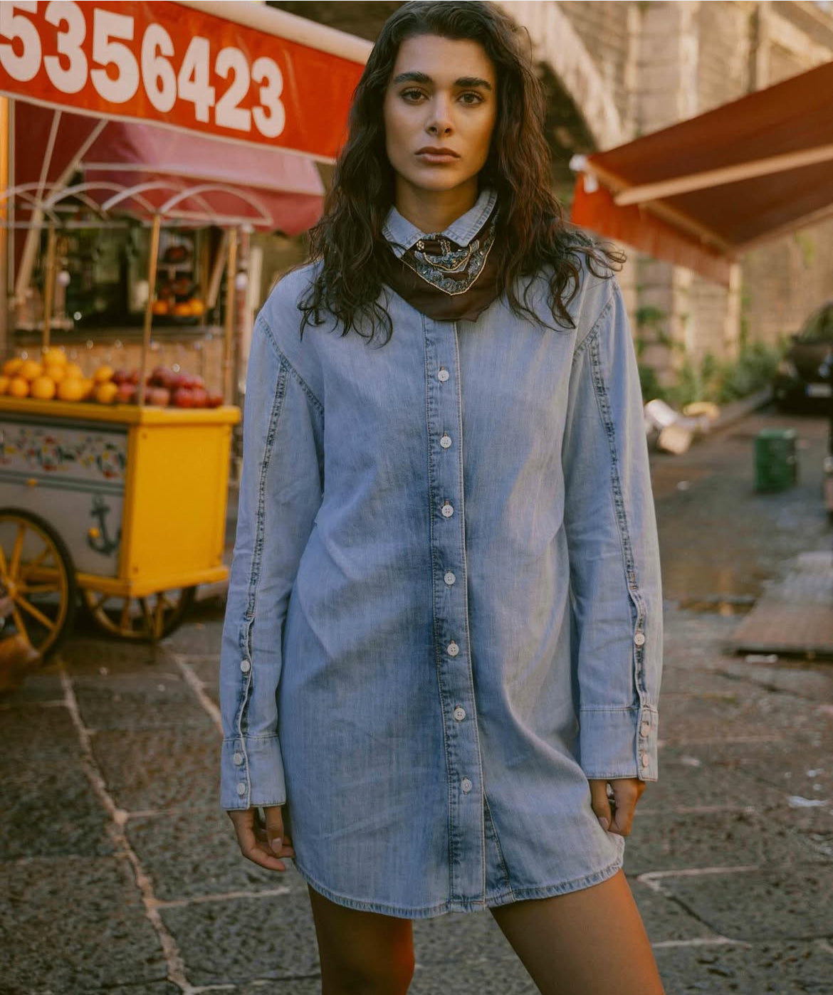 Haveone abito chambray corto