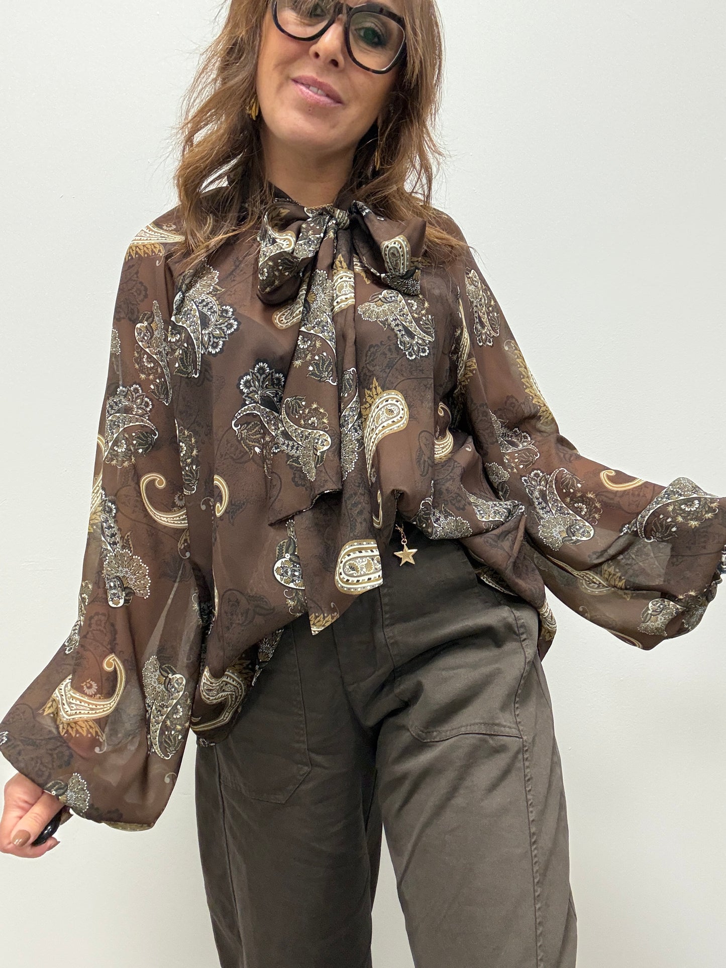 Camicia con fiocco Susy mix