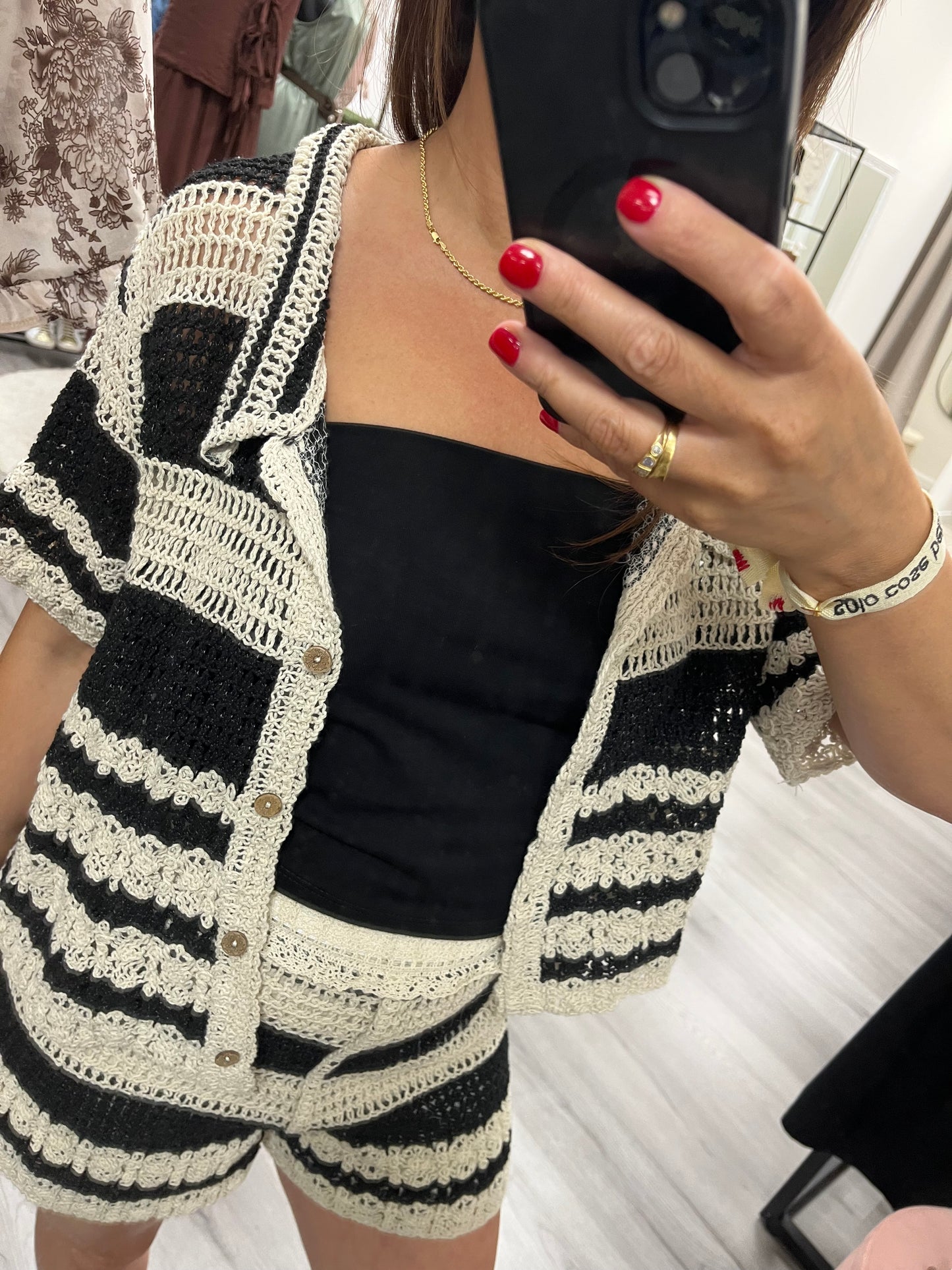 Completo crochet blusa+shorts Susy mix coordinato