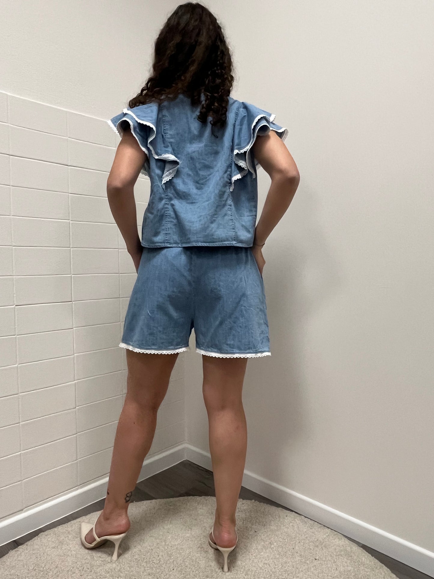 Susy mix coordinato jeans con nappine