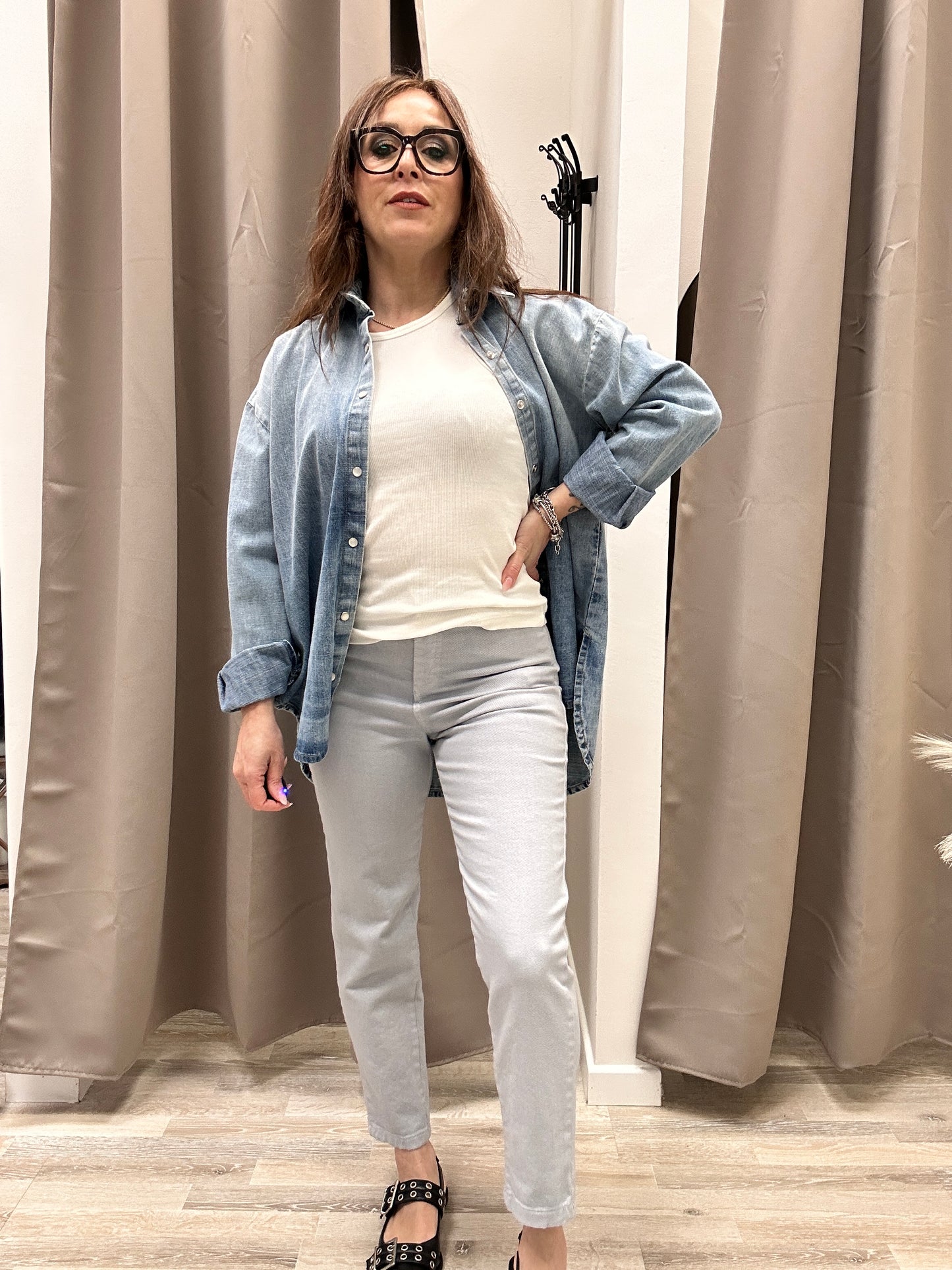 Kiki Six Denim 7/8 Perla