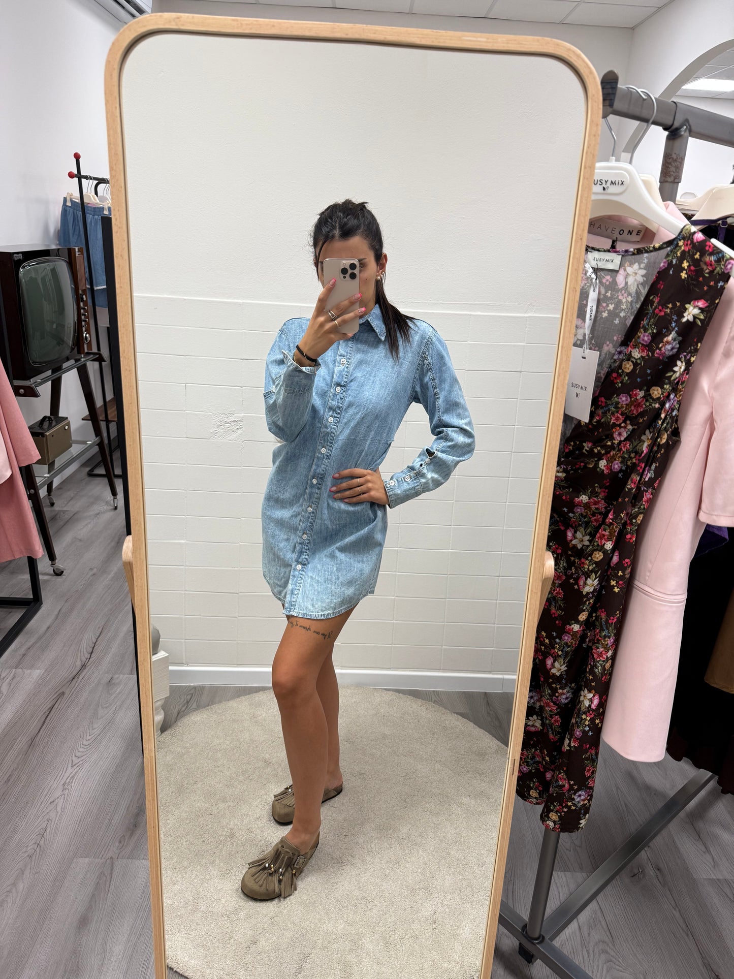 Haveone abito chambray corto