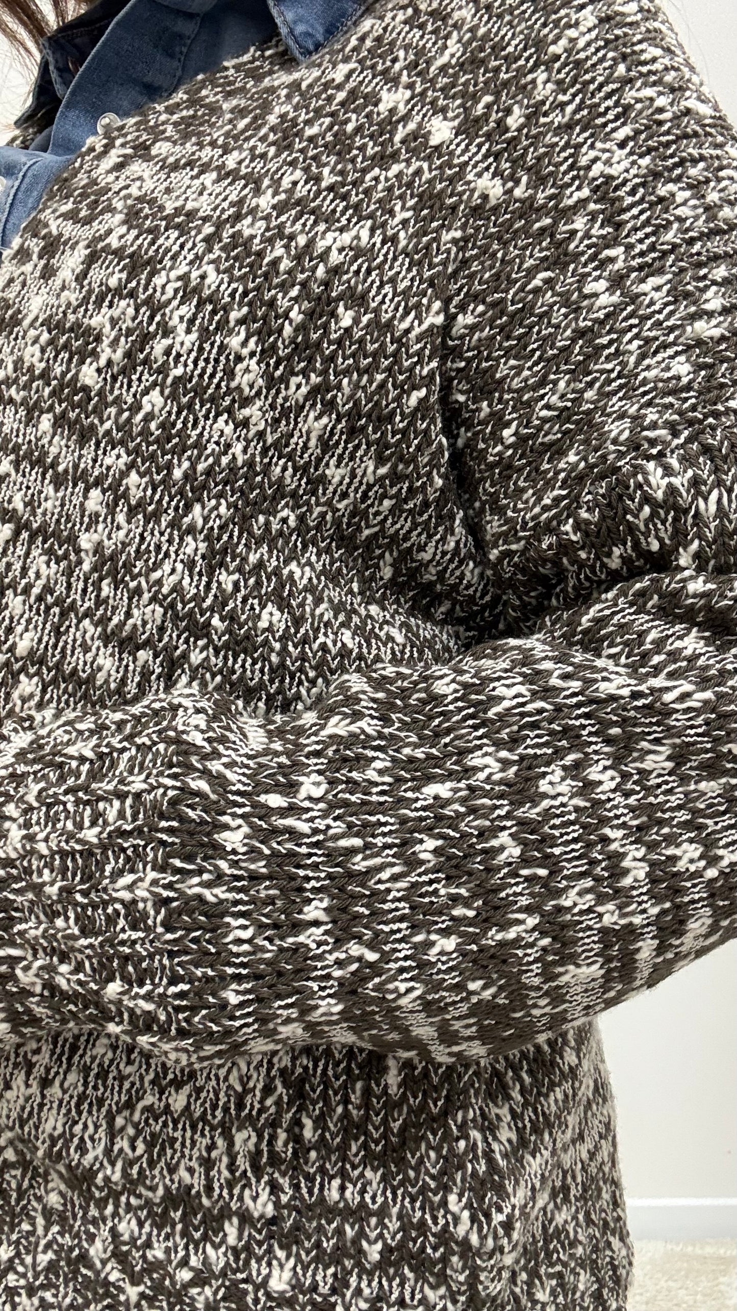 Cardigan Tre Bottoni Melangiato HaveOne Moro