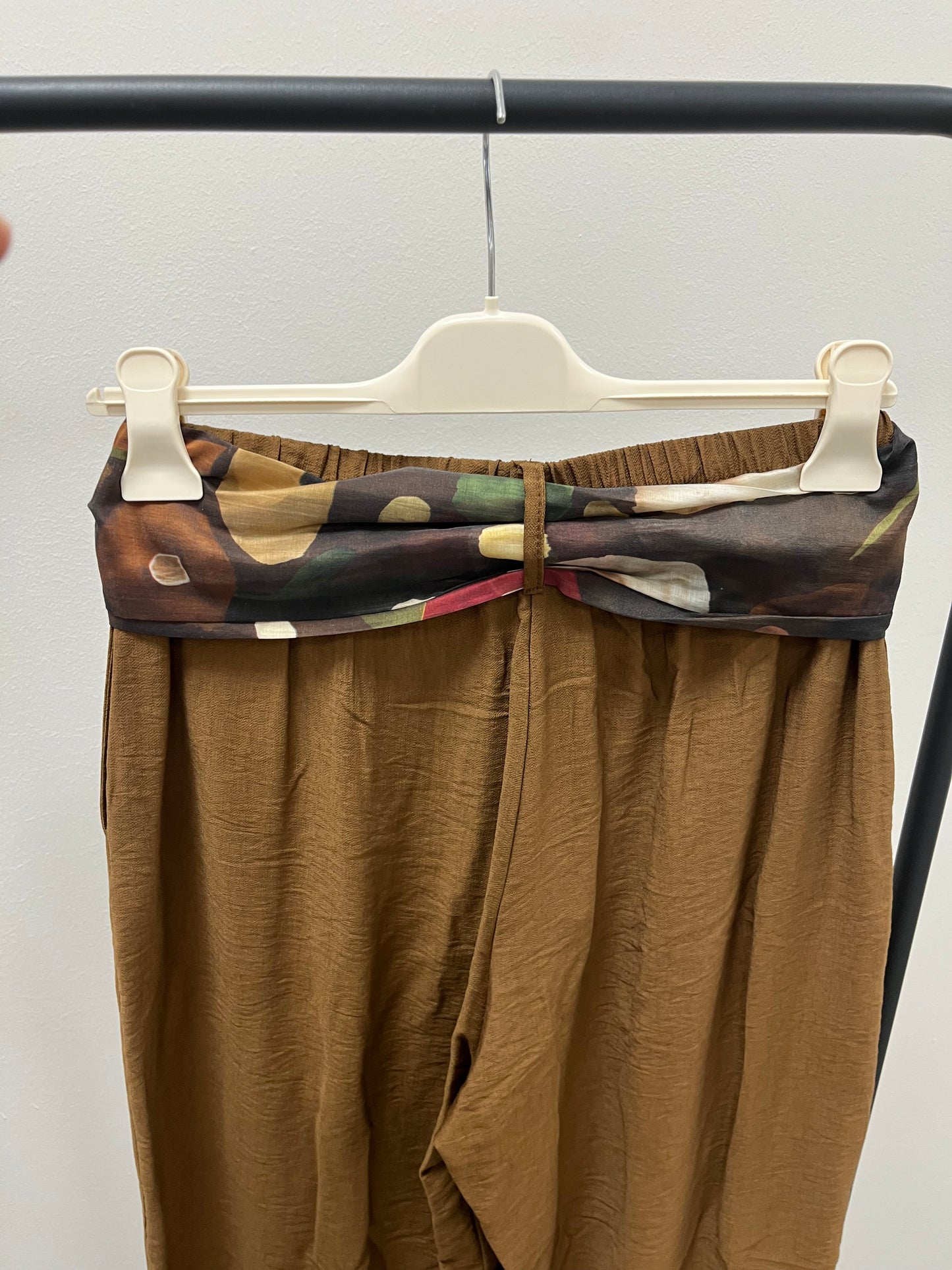 Pantaloni baloon leggeri Extasy Tabacco
