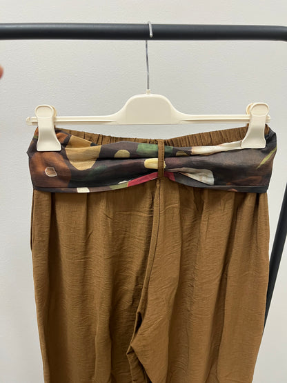 Pantaloni baloon leggeri Extasy Tabacco