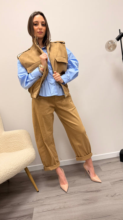 Gilet dainetto cammello Haveone