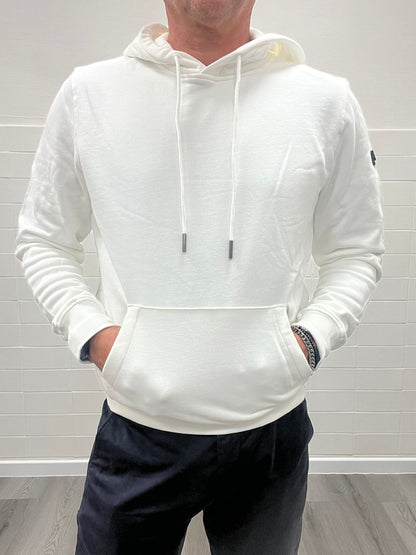 Gianni Lupo Felpa con Cappuccio Uomo Bianca
