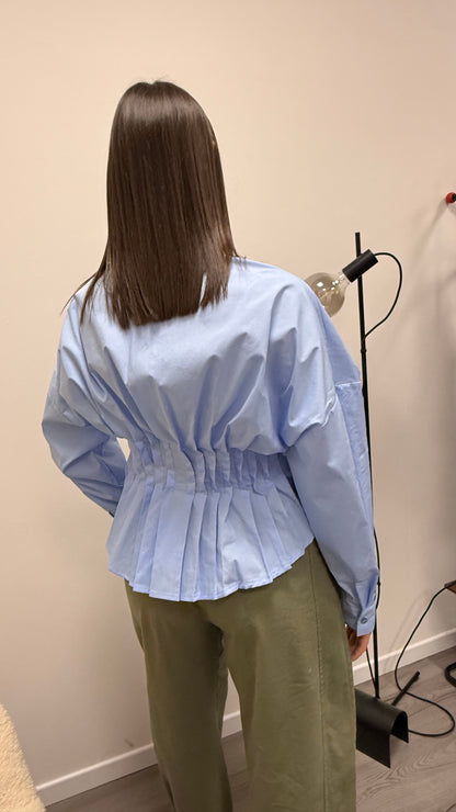 Camicia corsetto azzurra Haveone