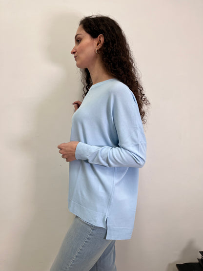 Maglia Azzurro in filo Susy Mix