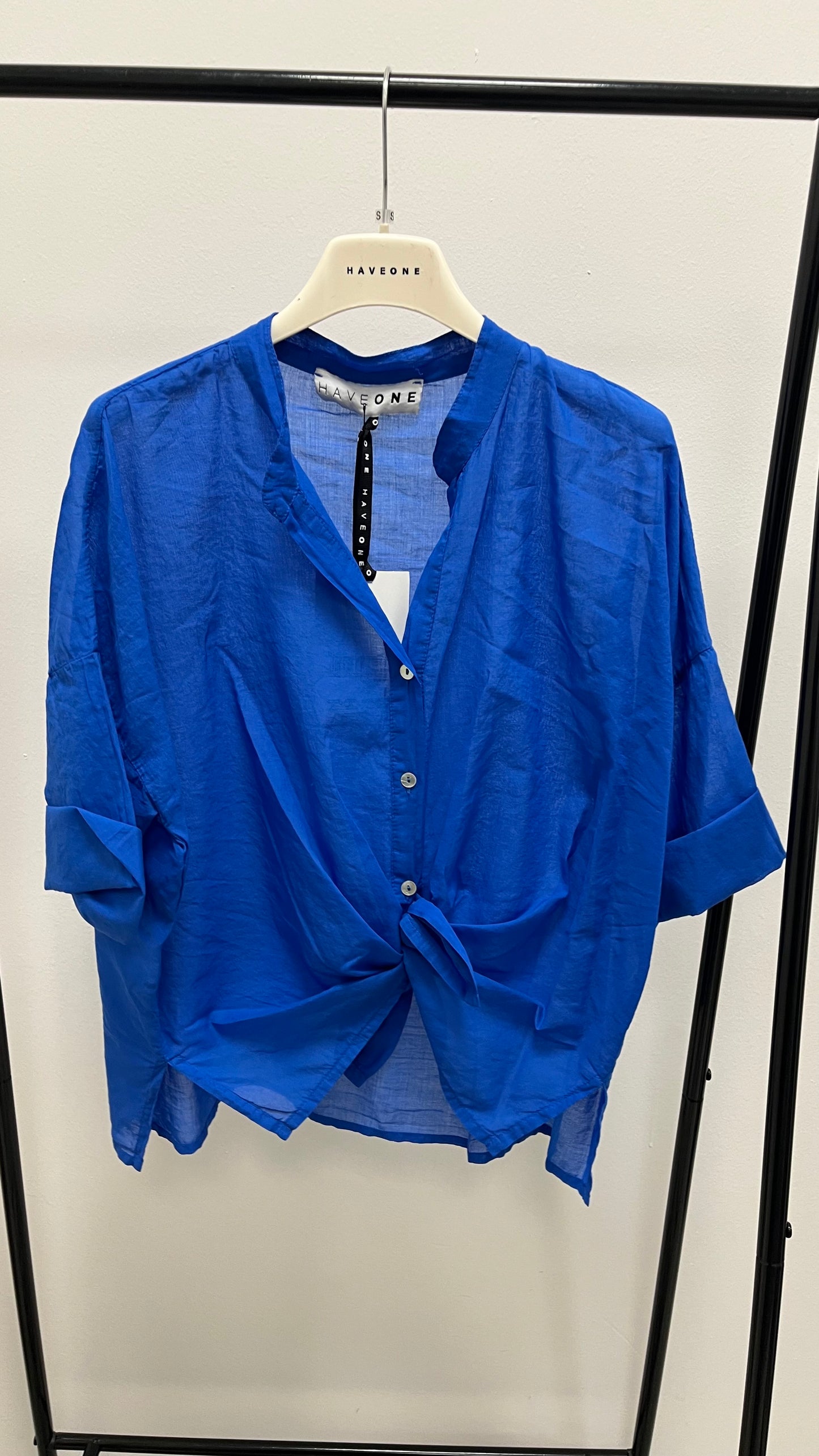 Camicia Mussola di Cotone Blu Royal HaveOne Art.CFL-Q387