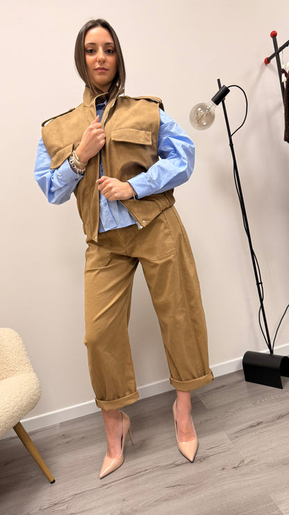 Pantaloni stellina ovetto Susy Mix cammello