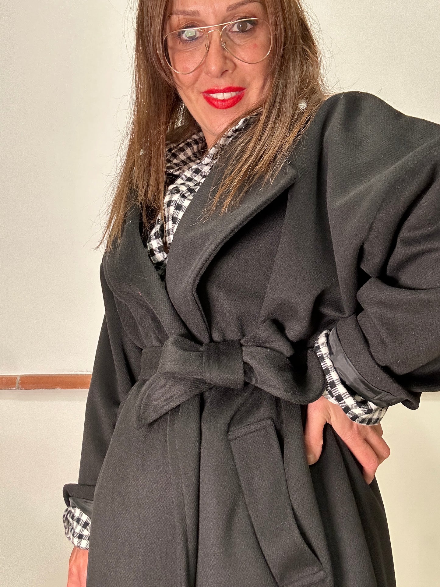 Cappotto vestaglia con cintura Kiki Six