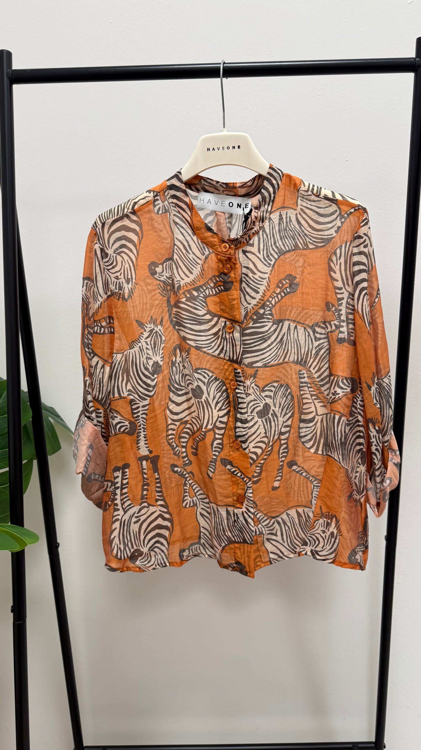 Camicia arancio zebra Haveone