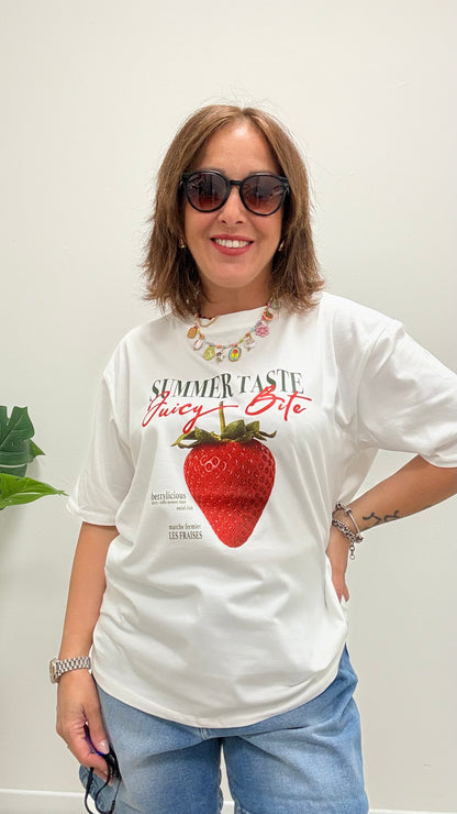 T-Shirt Scatola Stampa Fragola Susy Mix