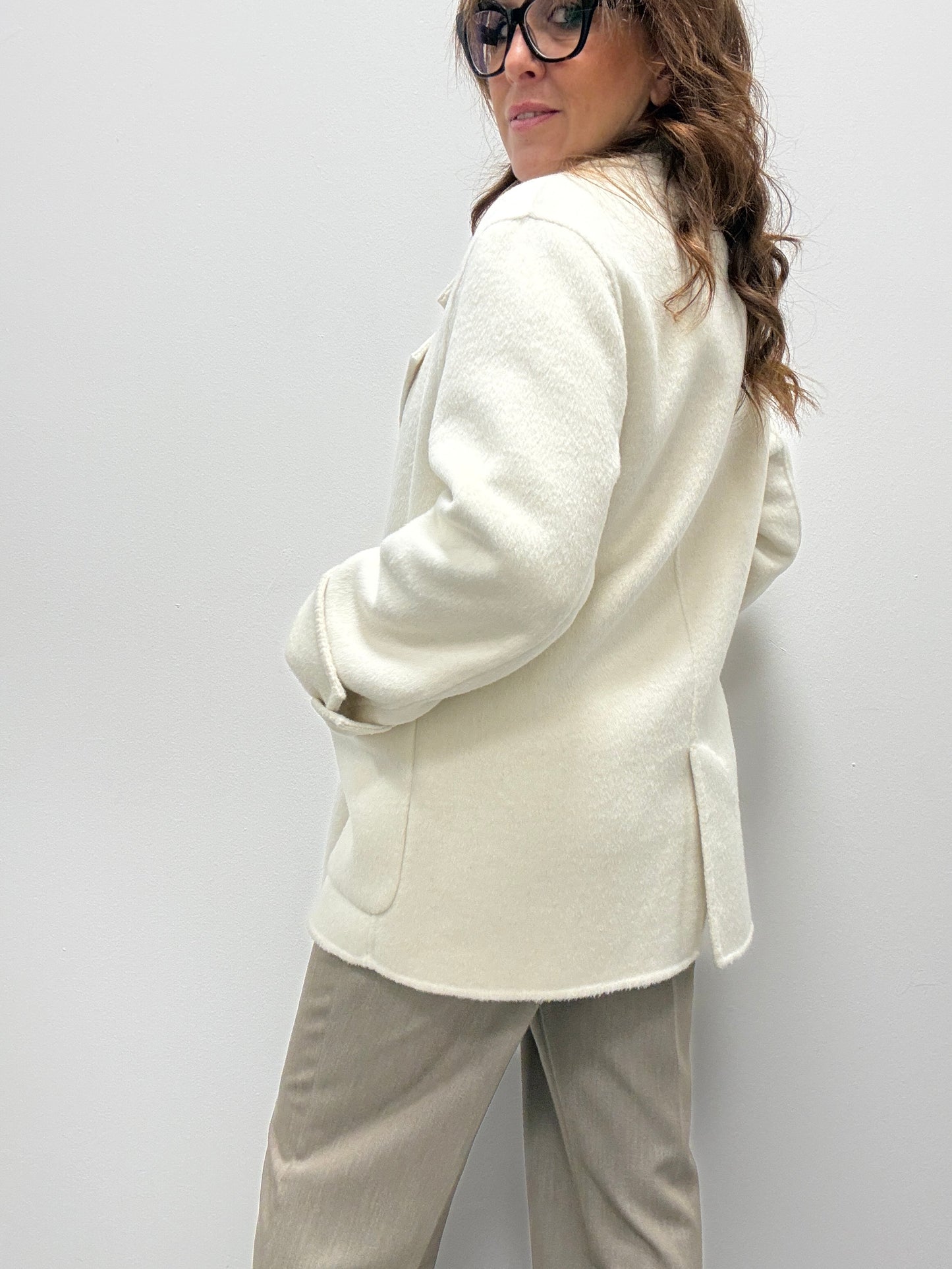 HaveOne Giacca Cappotto Doppiopetto Burro